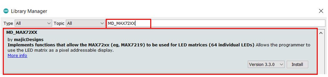 Instaling MAX-7219 module libraries pic1