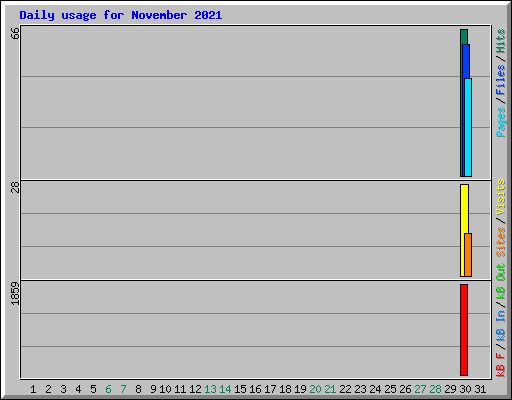 Daily usage for November 2021