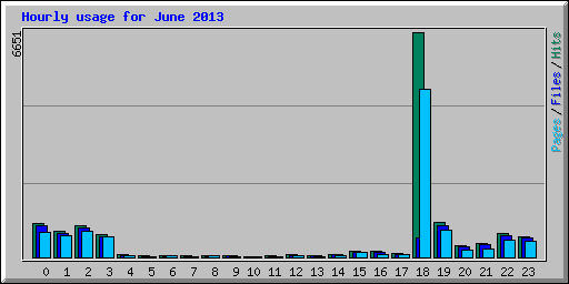Hourly usage for June 2013