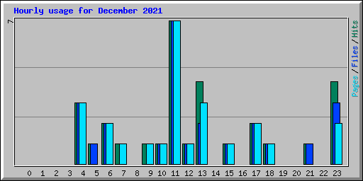 Hourly usage for December 2021