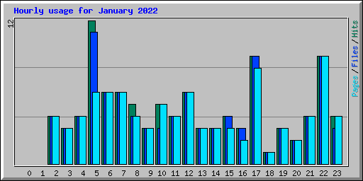 Hourly usage for January 2022