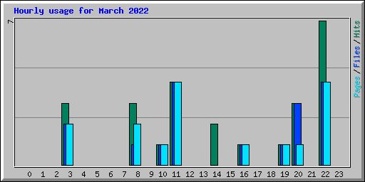 Hourly usage for March 2022