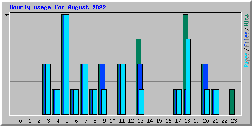 Hourly usage for August 2022